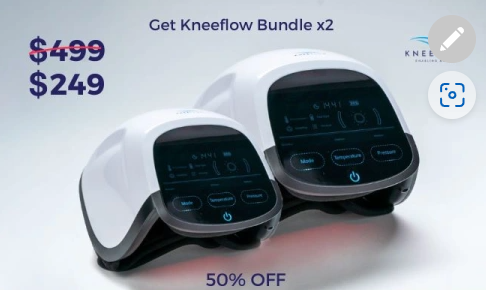Kneeflow Heated Knee Massager – Portable Joint Pain Relief Therapy Device
